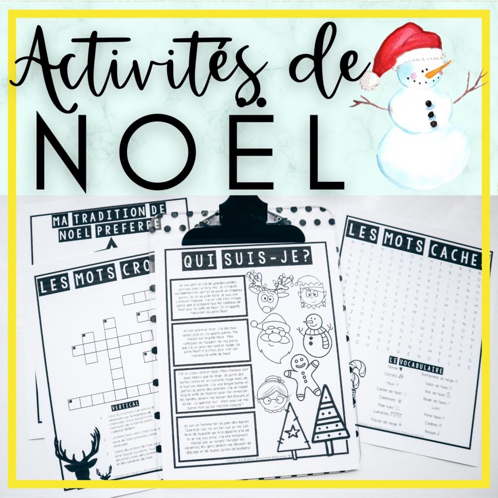 french christmas activities for the classroom - fle avec mmed